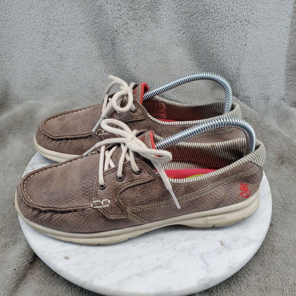 Skechers Shoes Womens Size 8 Brown Textile Go Step Goga Max Lace Up Sneakers